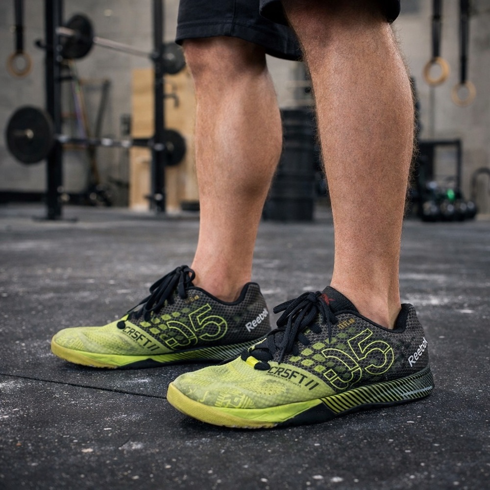 Reebok CrossFit Training Shoes Mens 7 Green Black‎ RopePro Gym Workout Sneakers